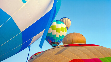Group of hot air balloons at Canberra Balloon Festival Australia
