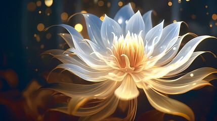 Beautiful abstract golden flowers
