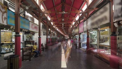 At entrance of the Dubai Gold Souq in Dubai timelapse