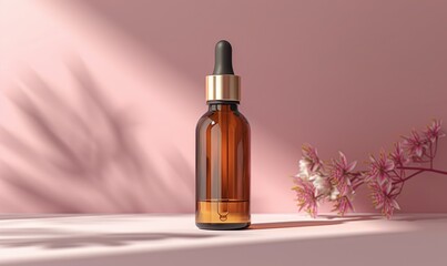Fototapeta premium A cosmetic dropper bottle