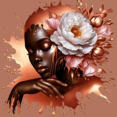 Art black woman face