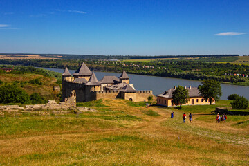 Khotyn castle, old fortress on the banks of the Dniester River, Western Ukraine	