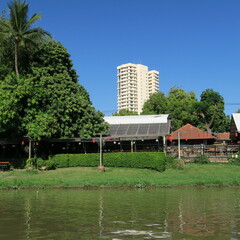 on the river bank of Chiang Mai in northern Thailand February 2nd, 2023