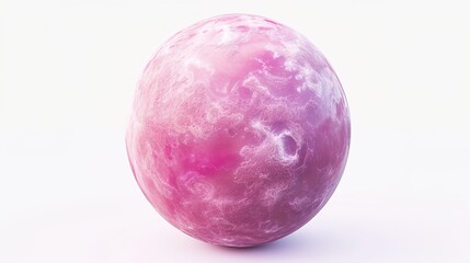 A pink planet isolated on white background