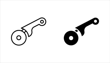 pizza slicer icon set, kitchen utensil icon vector logo template, vector illustration on white background