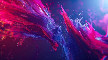 3d render of abstract background, purple liquid, liquid soap.