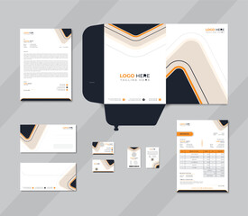 Modern business stationery design template