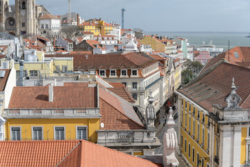 Fototapeta na wymiar The Commerce Square is located in the city of Lisbon,