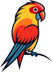 Artistic Aviary  Parrot Vector Illustrations for Creative Inspiration