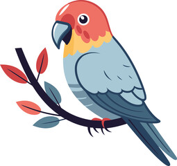Colorful Canopy  Vector Parrot Designs Painting Tropical Skies