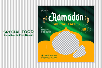 Ramadan fashion post template for Islamic social media