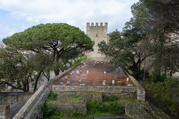 interior of the castle of San Giorgio located on the highest hill in the historic center of the city - 756721556