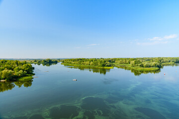 View on the river Dnieper on summer