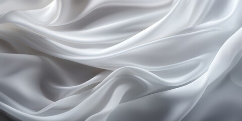 Obraz premium Close Up View of White Fabric Generative AI