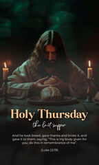 Holy Thursday. The Last Supper. Easter
