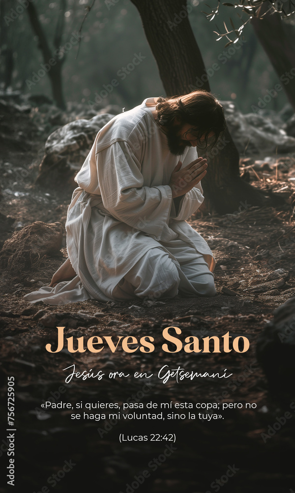 Canvas Prints jueves santo. jesús ora en getsemaní. semana santa