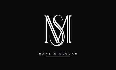 SM, MS, S, M, Abstract Letters Logo monogram	
