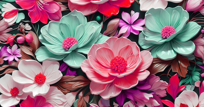 Elegant beautiful flowers texture for delicate art