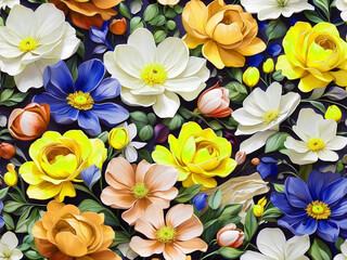 Obraz premium Elegant beautiful flowers texture for delicate art