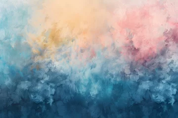 Foto op Aluminium dreamy watercolor gradient background, blending soft pastels with muted tones, evoking a sense of ethereal beauty in an ultra-realistic 16k resolution. © Ghouri