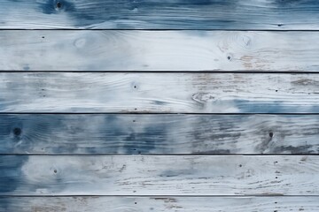 Obraz premium Detailed view of a wooden wall painted in vibrant light blue color, showcasing textures and grains of the wooden background.
