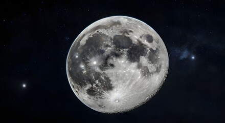 full moon in the space