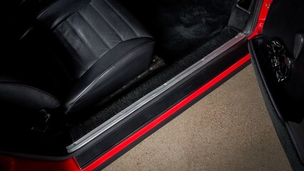 Obraz premium Passenger door of a car open