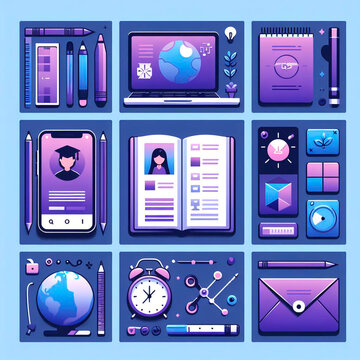 set of icons for design