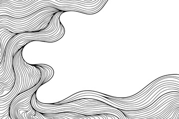 Black lines zigzag wave concept abstract background flat design vector illustration.	
