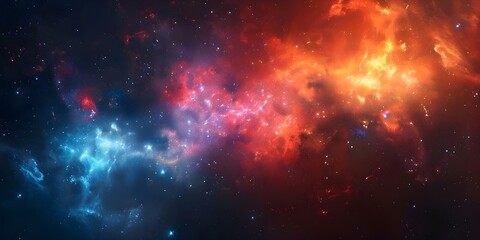 Fototapeta na wymiar Shimmering Cosmic Expanse: A Breathtaking Celestial Vista. Concept Starry Night, Galaxies, Astronomy, Space Exploration, Nebulae