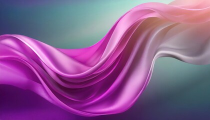 Abstract Background with 3D Wave Gradient Silk Fabric - obrazy, fototapety, plakaty