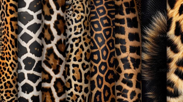Close up of animal print fabric, perfect for fashion design projects