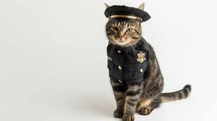 Cypros Cat in police uniform