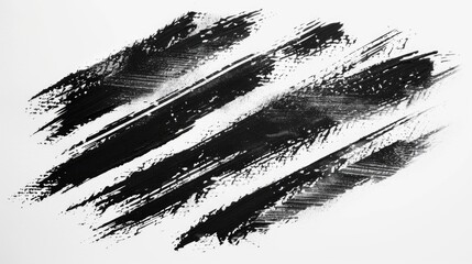 Abstract black and white brush stroke. Suitable for artistic projects - obrazy, fototapety, plakaty