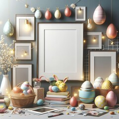 easter decoration with easter eggs