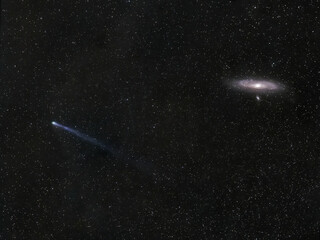 Comet 12P/Pons–Brooks is set to exit the Andromeda constellation - obrazy, fototapety, plakaty