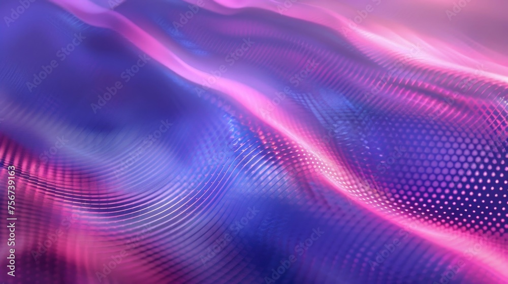 Poster Abstract pink and blue wave pattern background. Suitable for design projects
