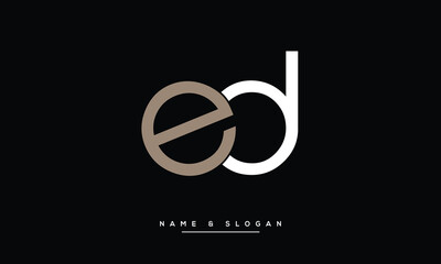 ED, DE, E, D, Abstract Letters Logo monogram