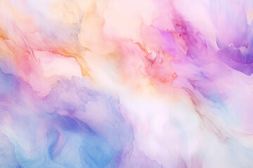 Abstract pastel soft pink rosa blue purple marble fluid painted background. Alcohol ink or watercolor art.