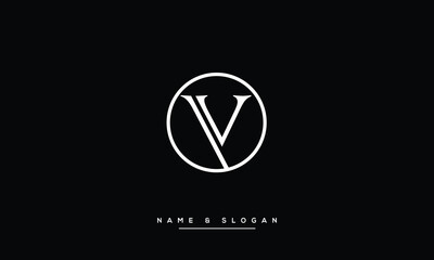 V, VV, Abstract Letters Logo monogram