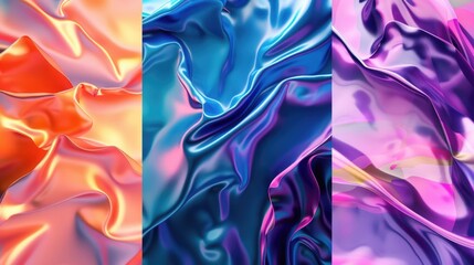 Collection of four different colored backgrounds for various design projects - obrazy, fototapety, plakaty