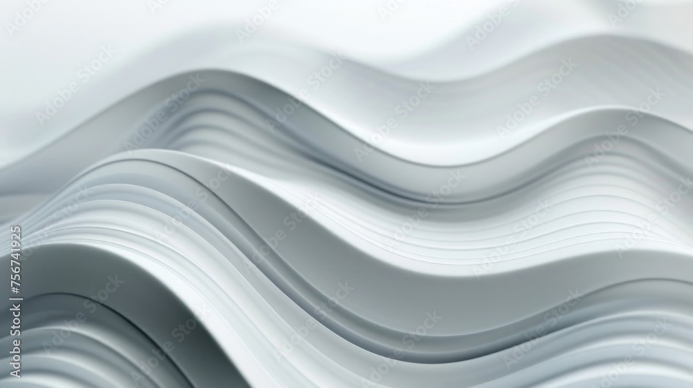 Poster a detailed view of a wave made of white paper. suitable for various creative projects