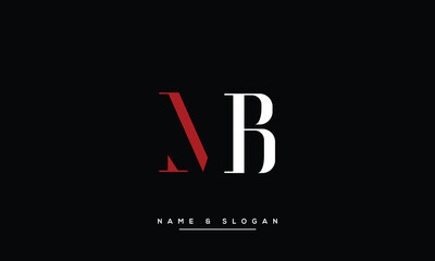 Fototapeta na wymiar MB, BM, M, B, Abstract Letters Logo monogram