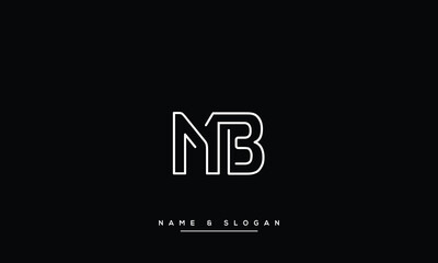 MB, BM, M, B, Abstract Letters Logo monogram