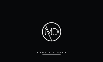 MD, DM, M, D, Abstract Letters Logo monogram