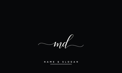 MD, DM, M, D, Abstract Letters Logo monogram