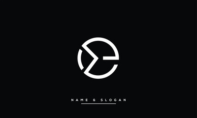 ME, EM, M, E, Abstract Letters Logo monogram