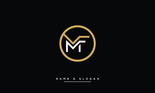 MF, FM, M, F, Abstract letters Logo monogram