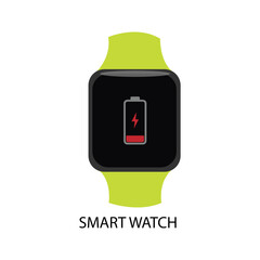 New model Apple and smart hand  Watch, Realistic logo, design Set of simple smart watch flat icons with shadows on white background vector illustration.