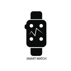 New model Apple and smart hand  Watch, Realistic logo, design Set of simple smart watch flat icons with shadows on white background vector illustration.